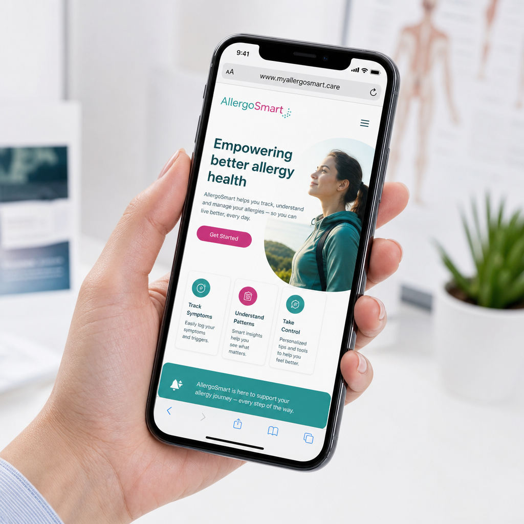 myAllergoSMART auf einem Smartphone